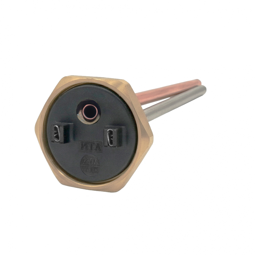 ТЭН для чугунной батареи отопления (радиатора) 1,2 кВт, нерж, D42, G1 1/4", L272мм, 220V, ИТАТЭН, 24067