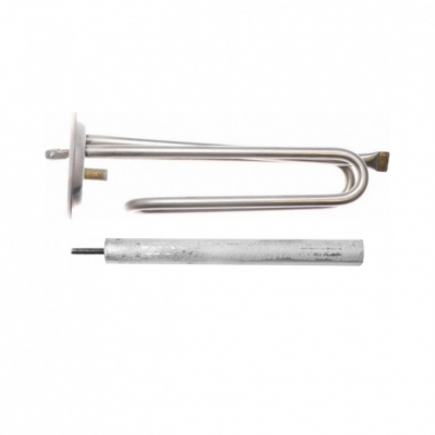 Комплект ТЭН 1,5кВт (1500Вт) RF для водонагревателя, под анод М4, фланец 73мм + анод, П1501K